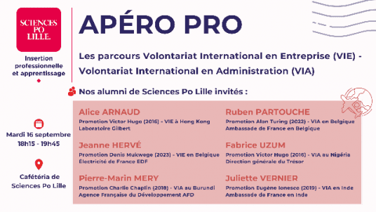 Apéro pro - Les parcours volontariat international en entreprise (VIE) - volontariat international en administration (VIA)