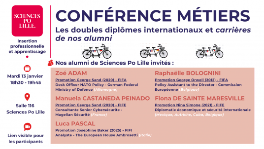 Conférence métiers en hybride - Les doubles diplômes internationaux et carrières de nos alumni