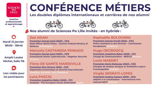 Conférence métiers en hybride - Les doubles diplômes internationaux et carrières de nos alumni