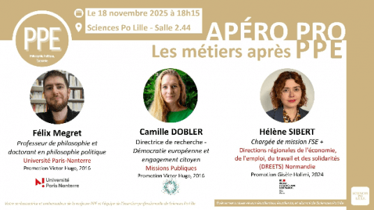 Apéro pro - Les métiers après la majeure Philosophie, Politique & Economie (PPE)