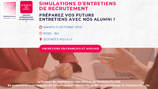 [09h45-10h45] Simulations d'entretiens de recrutement avec l'Association des Alumni EN FRANÇAIS