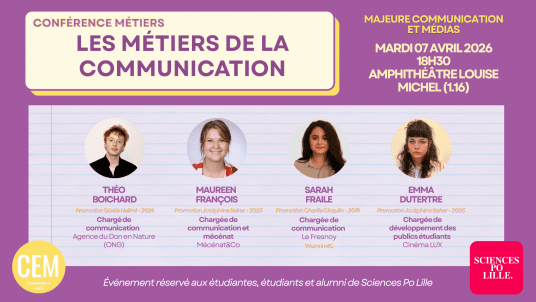 Conférence métiers - Les métiers de la communication | majeure Communication & Média (CEM)