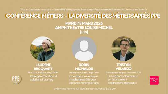 Conférence métiers -  La diversité des métiers après la majeure Philosophie, Politique, Economie (PPE)