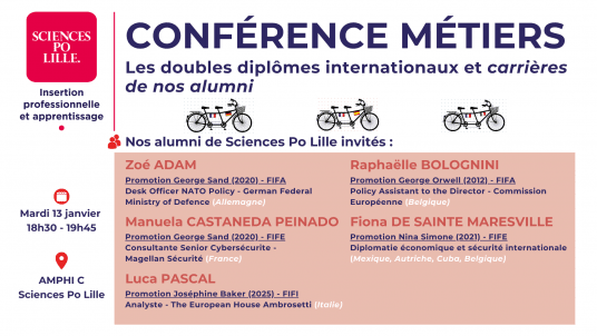Conférence métiers - Les doubles diplômes internationaux et carrières de nos alumni