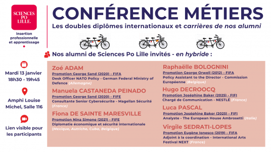 Conférence métiers en hybride - Les doubles diplômes internationaux et carrières de nos alumni