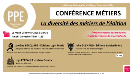 Conférence métiers : Majeure Philosophie, Politique et Économie - PPE