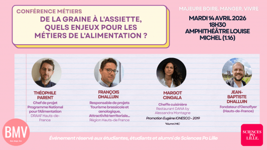 Conférence métiers - majeure Boire, Manger, Vivre (BMV)